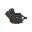 Pemberly Row Power Reclining Sofa with Heat and Massage in Matteo Smokey Gray