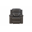 Pemberly Row Power Recliner with Heat and Massage in Matteo Smokey Gray