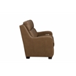 Pemberly Row Power Reclining Upholstered Loveseat in Hillwood Toffee
