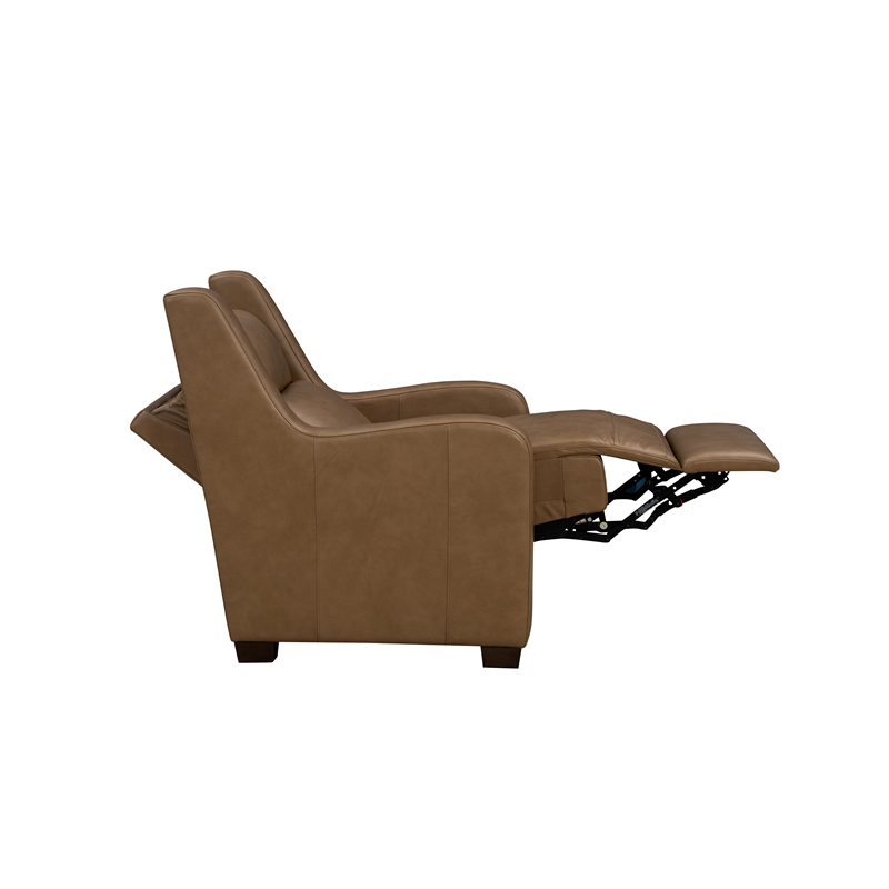 Pemberly Row Power Recliner with Storage in Hillwood Toffee with Solid Frame