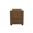 Pemberly Row Power Recliner with Storage in Hillwood Toffee with Solid Frame
