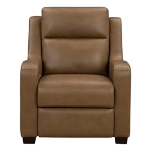 Pemberly Row Power Recliner with Storage in Hillwood Toffee with Solid Frame
