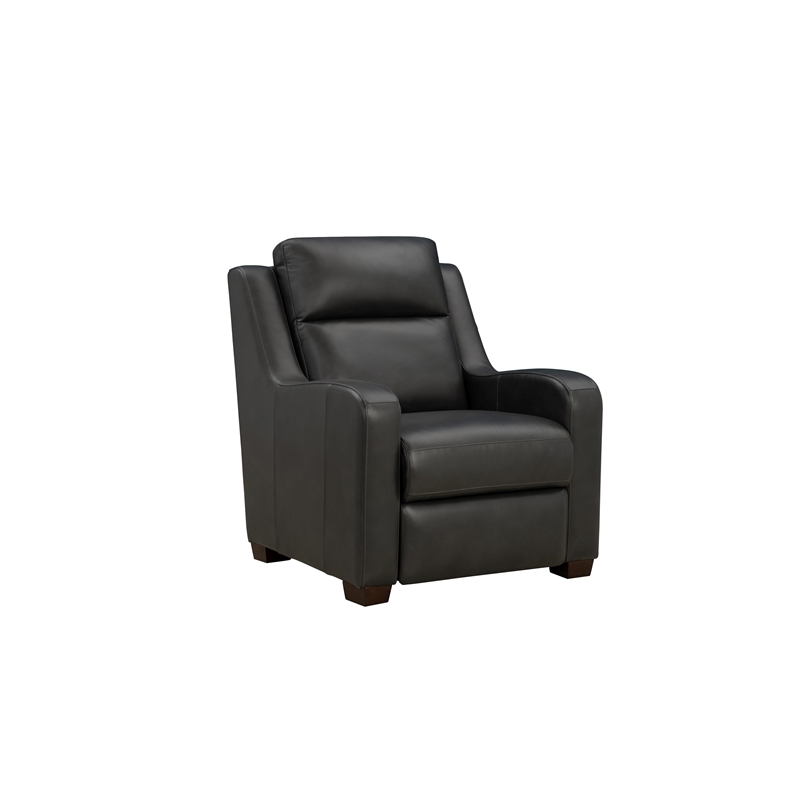 Pemberly Row Power Recliner with Storage in Elway Dark Gray with Solid Frame
