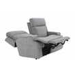 Pemberly Row Zero Gravity Loveseat with Power Recline in Arula Dolphin