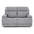 Pemberly Row Zero Gravity Loveseat with Power Recline in Arula Dolphin