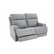 Pemberly Row Zero Gravity Loveseat with Power Recline in Arula Dolphin