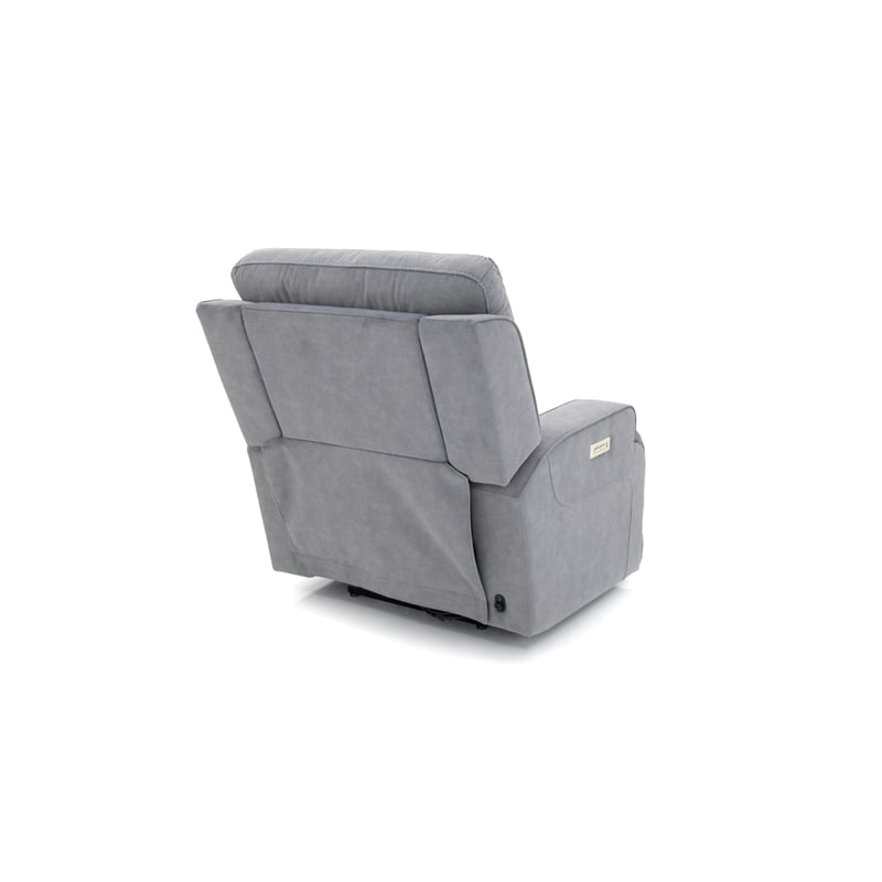 Pemberly Row Premium Zero Gravity Power Recliner in Arula Dolphin