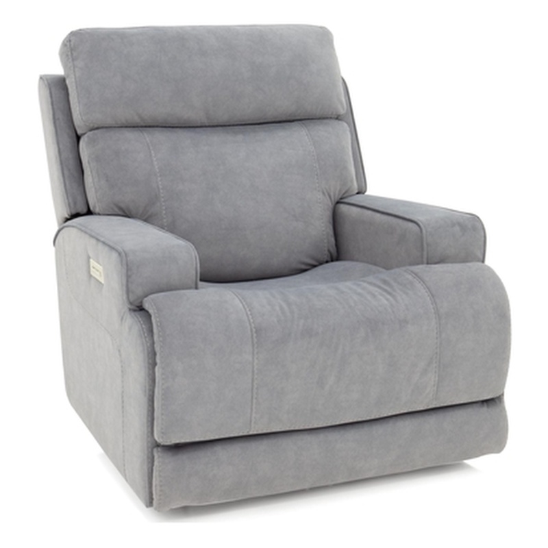 Pemberly Row Premium Zero Gravity Power Recliner in Arula Dolphin