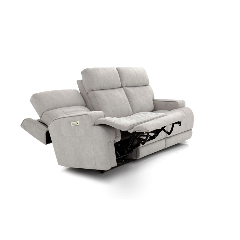 Pemberly Row Zero Gravity Sofa with Power Recline in Arula Dove