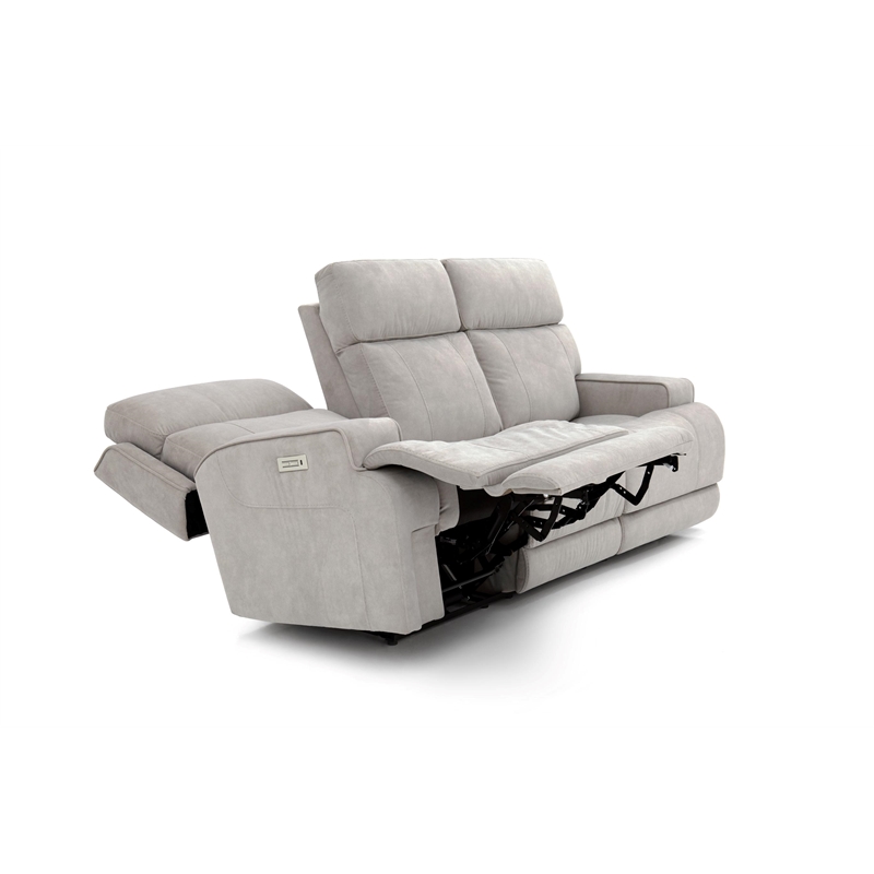 Pemberly Row Zero Gravity Sofa with Power Recline in Arula Dove