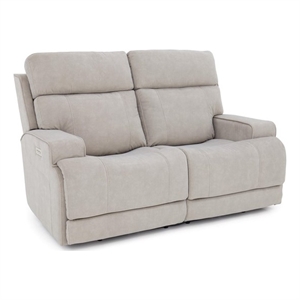 Pemberly Row Zero Gravity Loveseat with Power Recline in Arula Dove