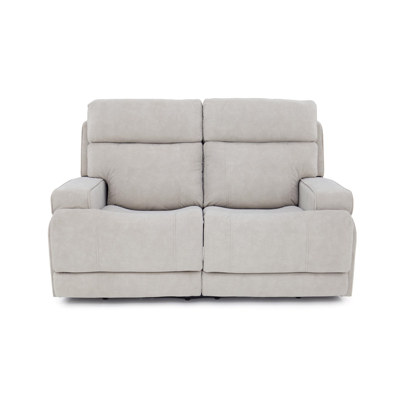 Pemberly Row Zero Gravity Loveseat with Power Recline in Arula Dove