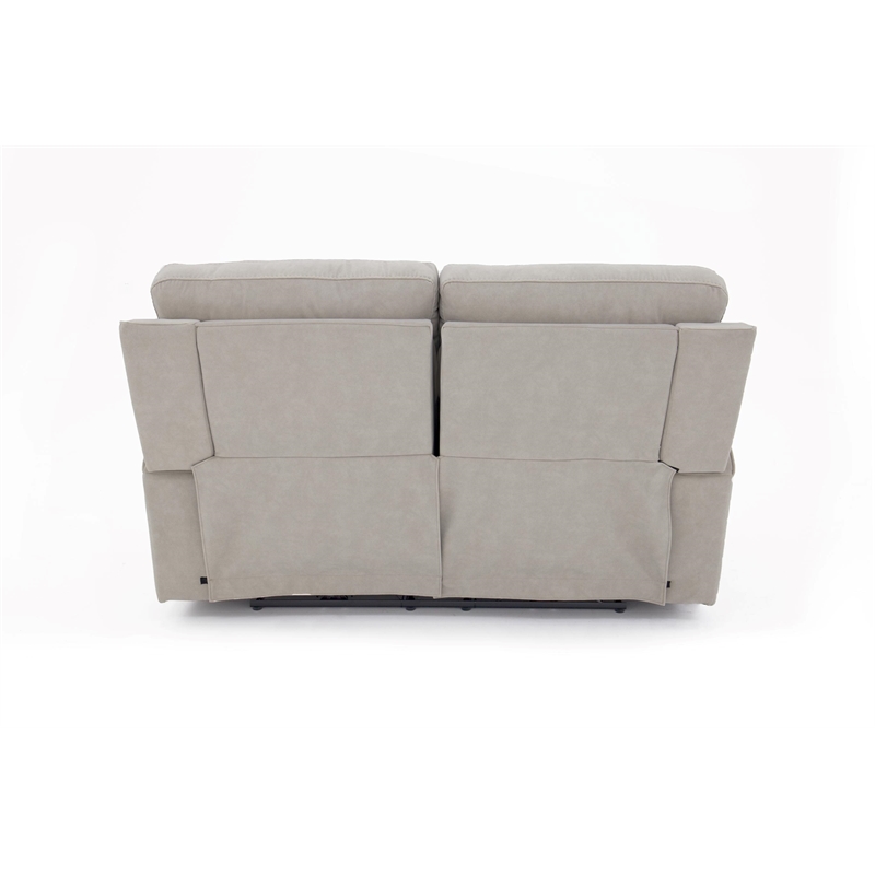 Pemberly Row Zero Gravity Loveseat with Power Recline in Arula Dove