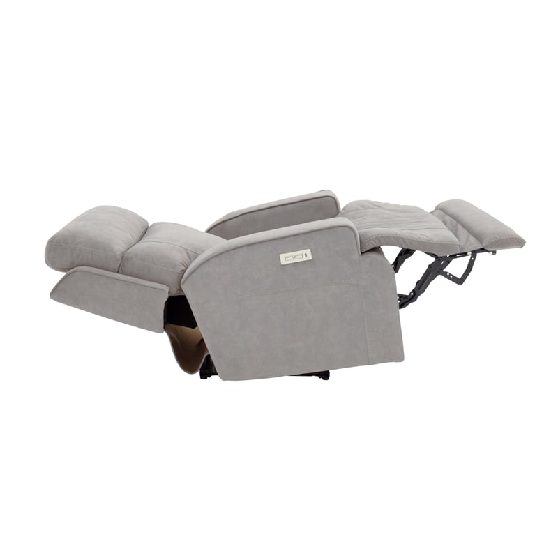 Pemberly Row Premium Zero Gravity Power Recliner in Arula Dove