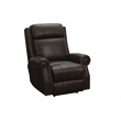 Pemberly Row Big and Tall Power Recliner with Power Head Rest in Ashford Walnut