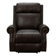 Pemberly Row Big and Tall Power Recliner with Power Head Rest in Ashford Walnut