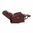 Pemberly Row Big & Tall Power Recliner with Power Head Rest in Marisol Cabernet
