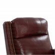 Pemberly Row Big & Tall Power Recliner with Power Head Rest in Marisol Cabernet
