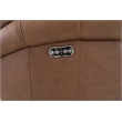 Pemberly Row Big and Tall Power Recliner with Power Head Rest in Dobbs Saddle