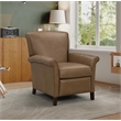 Pemberly Row Premium Push Thru The Arms Recliner in Hillwood Toffee