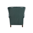 Pemberly Row Push Thru The Arms Recliner in Highland Emerald