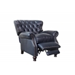 Pemberly Row Premium Push Thru The Arms Recliner in Shoreham Blue