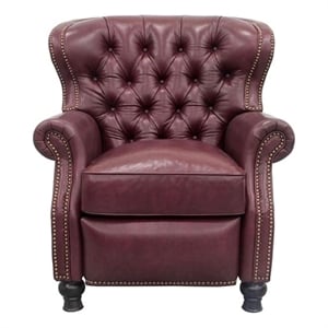 Pemberly Row Premium Push Thru The Arms Recliner in Shoreham Wine