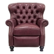 Pemberly Row Premium Push Thru The Arms Recliner in Shoreham Wine