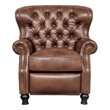 Pemberly Row Premium Push Thru The Arms Recliner in Wenlock Tawny
