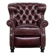 Pemberly Row Premium Push Thru The Arms Recliner in Wenlock Fudge