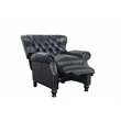 Pemberly Row Premium Push Thru The Arms Recliner in Wenlock Onyx
