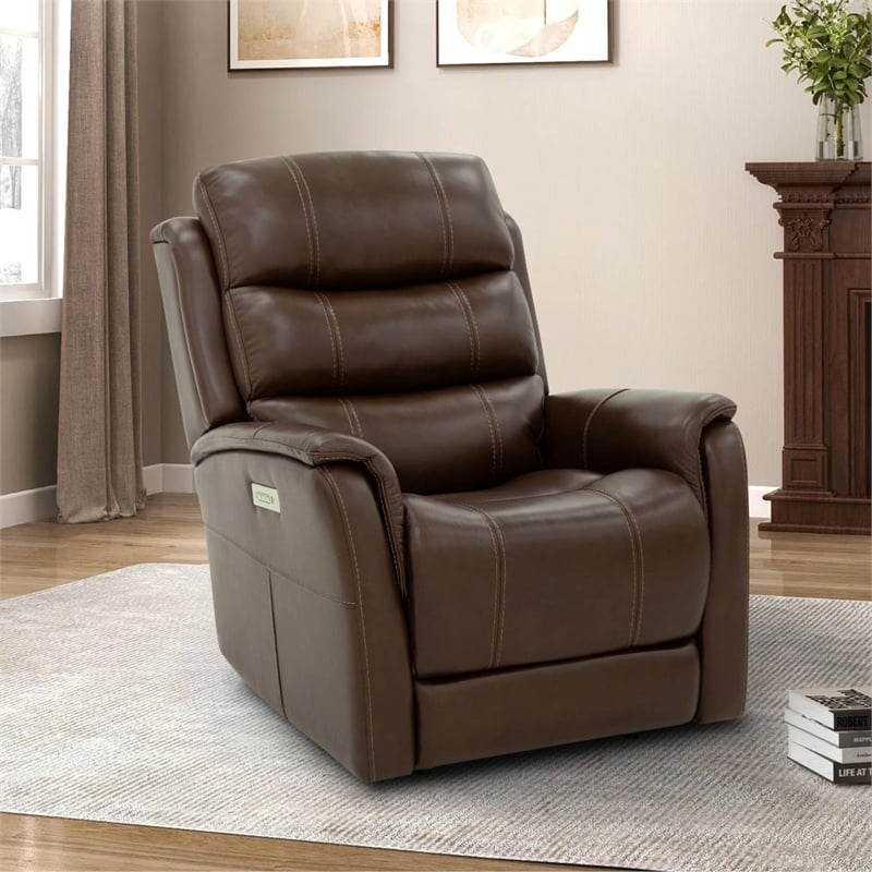 Pemberly Row Triple Power Zero Gravity Recliner in Sorrento Coffee