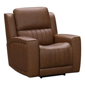 Pemberly Row Zero Gravity Power Recliner in Homerun Cinnamon