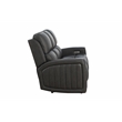 Pemberly Row Zero Gravity Power Reclining Upholstered Sofa in Dark Gray