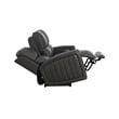 Pemberly Row Zero Gravity Power Reclining Upholstered Sofa in Dark Gray