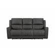 Pemberly Row Zero Gravity Power Reclining Upholstered Sofa in Dark Gray