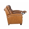Pemberly Row Power Reclining Loveseat with Power Head Rests in Elwood Saddle