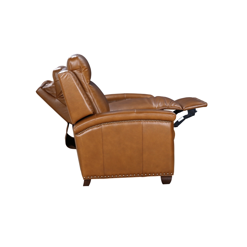 Pemberly Row Power Reclining Loveseat with Power Head Rests in Elwood Saddle