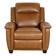 Pemberly Row Power Recliner with Power Head Rest in Elwood Saddle