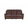Pemberly Row Power Reclining Sofa with Power Head Rests in Clifton Chocolate
