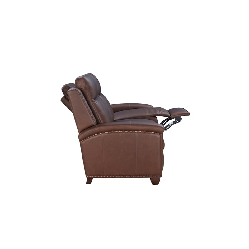Pemberly Row Power Reclining Sofa with Power Head Rests in Clifton Chocolate