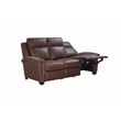 Pemberly Row Power Reclining Sofa with Power Head Rests in Clifton Chocolate