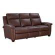 Pemberly Row Power Reclining Sofa with Power Head Rests in Clifton Chocolate