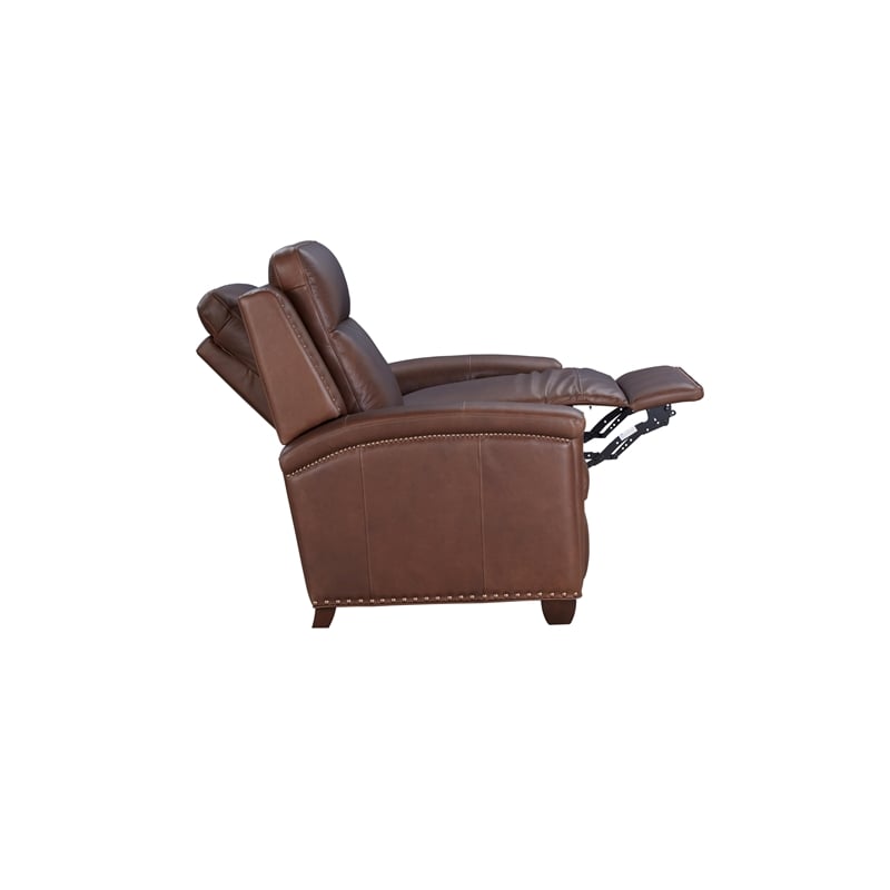 Pemberly Row Power Reclining Loveseat with Power Head Rest in Clifton Chocolate