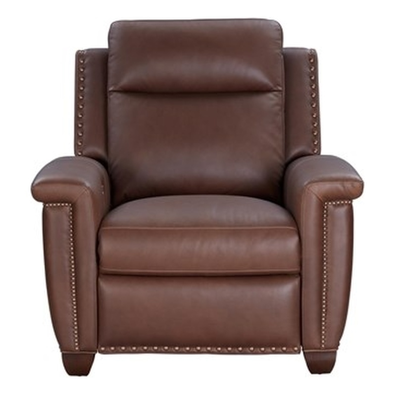 Pemberly Row Power Recliner with Power Head Rest in Clifton Chocolate