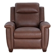 Pemberly Row Power Recliner with Power Head Rest in Clifton Chocolate