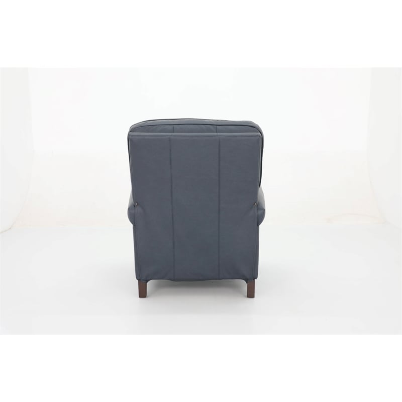 Pemberly Row Premium Push Thru The Arms Recliner in Santa Fe Ocean