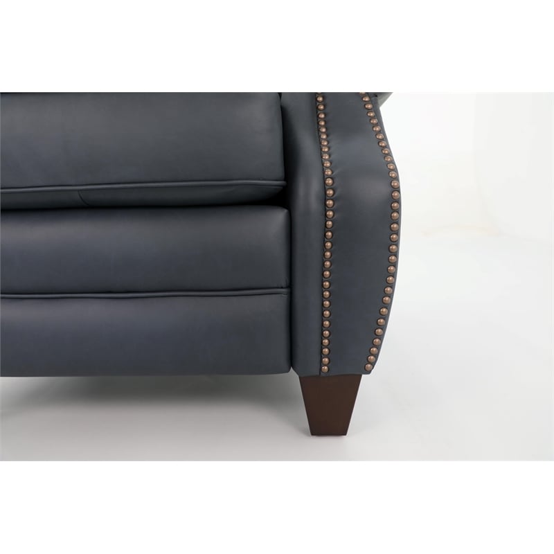 Pemberly Row Premium Push Thru The Arms Recliner in Santa Fe Ocean