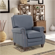 Pemberly Row Premium Push Thru The Arms Recliner in Santa Fe Ocean