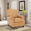 Pemberly Row Premium Push Thru The Arms Recliner in Santa Fe Brandy